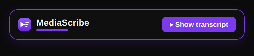 Collapsed panel with a Show transcript button